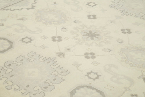 Tebriz Beige Classic Cotton Wool Handmade Area Rug 9'1'' x 12'0''
