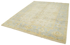 Tebriz Beige Classic Cotton Wool Handmade Area Rug 7'10'' x 10'0''