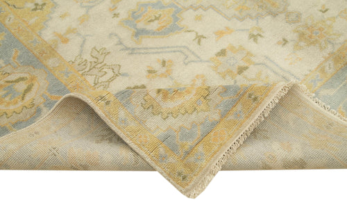 Tebriz Beige Classic Cotton Wool Handmade Area Rug 7'10'' x 10'0''
