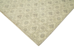 Tebriz Beige Classic Cotton Wool Handmade Area Rug 9'9'' x 13'9''