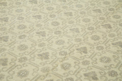 Tebriz Beige Classic Cotton Wool Handmade Area Rug 9'9'' x 13'9''