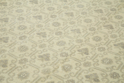 Tebriz Beige Classic Cotton Wool Handmade Area Rug 9'9'' x 13'9''