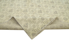 Tebriz Beige Classic Cotton Wool Handmade Area Rug 9'9'' x 13'9''