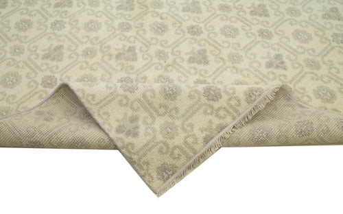Tebriz Beige Classic Cotton Wool Handmade Area Rug 9'9'' x 13'9''
