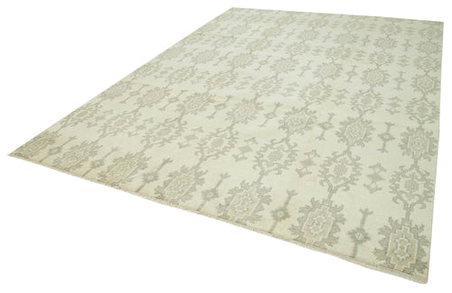 Tebriz Beige Classic Cotton Wool Handmade Area Rug 8'9'' x 12'0''