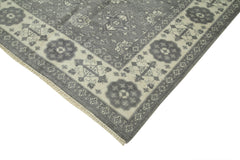 Tebriz Grey Classic Cotton Wool Handmade Area Rug 8'10'' x 11'10''