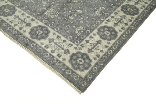 Tebriz Grey Classic Cotton Wool Handmade Area Rug 8'10'' x 11'10''