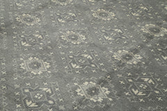 Tebriz Grey Classic Cotton Wool Handmade Area Rug 8'10'' x 11'10''