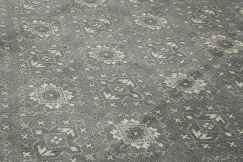 Tebriz Grey Classic Cotton Wool Handmade Area Rug 8'10'' x 11'10''