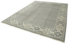 Tebriz Grey Classic Cotton Wool Handmade Area Rug 8'9'' x 11'9''