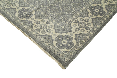 Tebriz Grey Classic Cotton Wool Handmade Area Rug 8'9'' x 11'9''