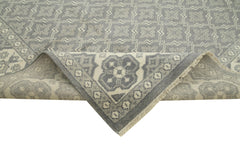 Tebriz Grey Classic Cotton Wool Handmade Area Rug 8'9'' x 11'9''