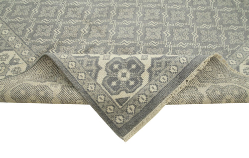 Tebriz Grey Classic Cotton Wool Handmade Area Rug 8'9'' x 11'9''