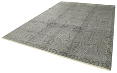 Tebriz Grey Classic Cotton Wool Handmade Area Rug 9'0'' x 12'2''