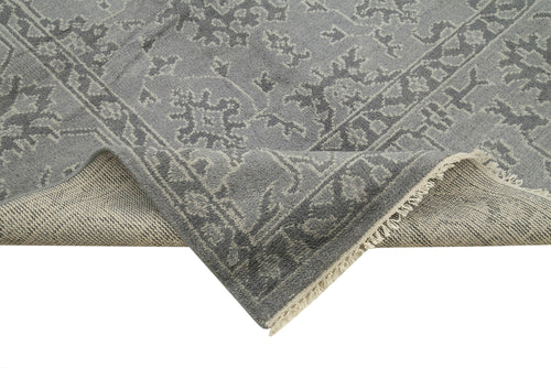 Tebriz Grey Classic Cotton Wool Handmade Area Rug 9'0'' x 12'2''