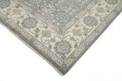 Tebriz Grey Classic Cotton Wool Handmade Area Rug 8'9'' x 11'11''