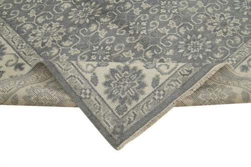 Tebriz Grey Classic Cotton Wool Handmade Area Rug 8'9'' x 11'11''