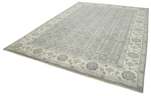 Tebriz Grey Classic Cotton Wool Handmade Area Rug 8'10'' x 11'11''