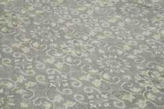 Tebriz Grey Classic Cotton Wool Handmade Area Rug 8'10'' x 11'11''
