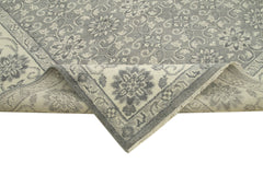 Tebriz Grey Classic Cotton Wool Handmade Area Rug 8'10'' x 11'11''