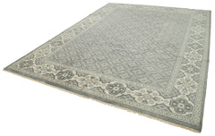 Tebriz Grey Classic Cotton Wool Handmade Area Rug 8'9'' x 11'8''