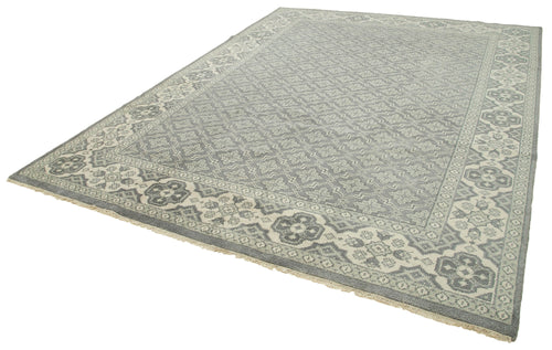 Tebriz Grey Classic Cotton Wool Handmade Area Rug 8'9'' x 11'8''