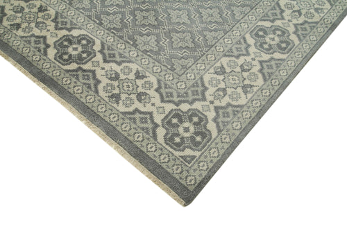 Tebriz Grey Classic Cotton Wool Handmade Area Rug 8'9'' x 11'8''