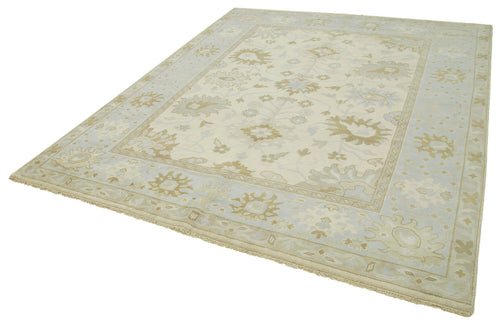 Tebriz Beige Classic Cotton Wool Handmade Area Rug 8'0'' x 9'10''