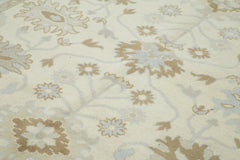 Tebriz Beige Classic Cotton Wool Handmade Area Rug 8'0'' x 9'10''