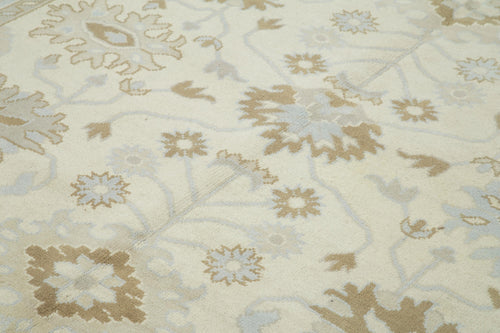 Tebriz Beige Classic Cotton Wool Handmade Area Rug 8'0'' x 9'10''