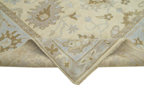 Tebriz Beige Classic Cotton Wool Handmade Area Rug 8'0'' x 9'10''