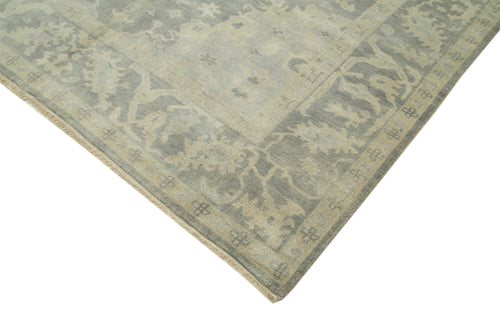 Tebriz Grey Classic Cotton Wool Handmade Area Rug 8'0'' x 9'9''