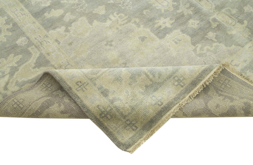 Tebriz Grey Classic Cotton Wool Handmade Area Rug 8'0'' x 9'9''