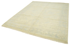 Tebriz Beige Classic Cotton Wool Handmade Area Rug 7'10'' x 9'8''