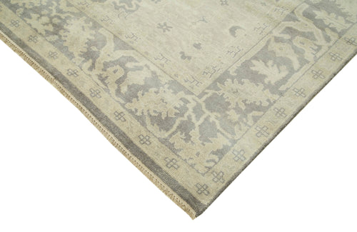 Tebriz Grey Classic Cotton Wool Handmade Area Rug 7'9'' x 9'11''