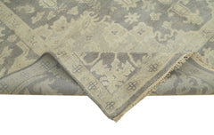 Tebriz Grey Classic Cotton Wool Handmade Area Rug 7'9'' x 9'11''