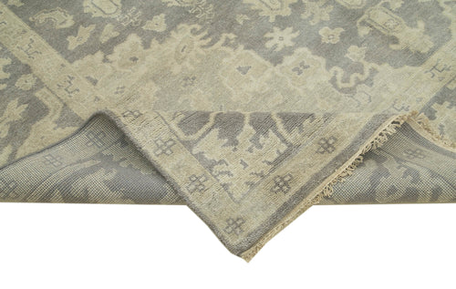 Tebriz Grey Classic Cotton Wool Handmade Area Rug 7'9'' x 9'11''