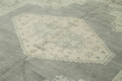 Tebriz Grey Classic Cotton Wool Handmade Area Rug 7'10'' x 9'8''