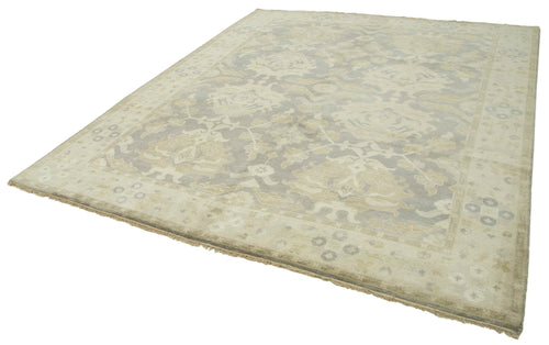 Tebriz Beige Classic Cotton Wool Handmade Area Rug 8'4'' x 9'10''