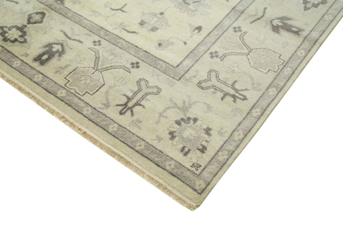 Tebriz Beige Classic Cotton Wool Handmade Area Rug 8'2'' x 9'11''