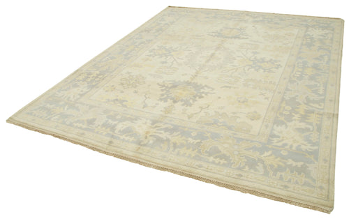 Tebriz Beige Classic Cotton Wool Handmade Area Rug 8'2'' x 9'10''