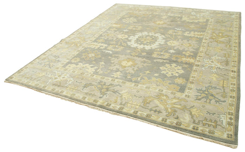Tebriz Beige Classic Cotton Wool Handmade Area Rug 8'4'' x 9'11''