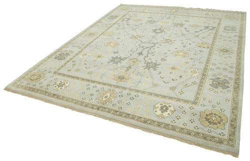 Handmade Area Rug – Tebriz Grey Classic Cotton Wool Vintage Turkish Carpet 8'1''x10'