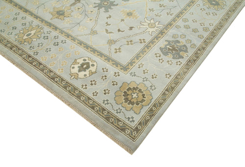 Handmade Area Rug – Tebriz Grey Classic Cotton Wool Vintage Turkish Carpet 8'1''x10'