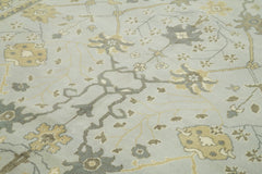 Handmade Area Rug – Tebriz Grey Classic Cotton Wool Vintage Turkish Carpet 8'1''x10'