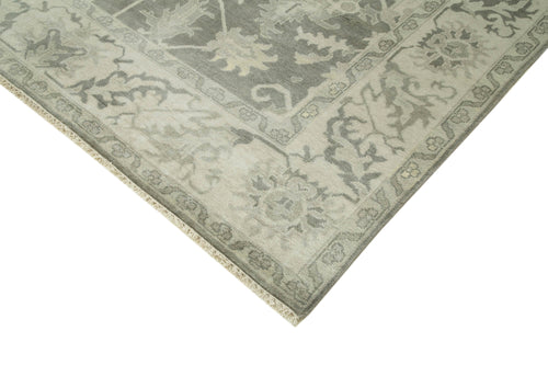 Handmade Area Rug - Classic Beige Wool Cotton 8x10 Vintage Turkish Carpet
