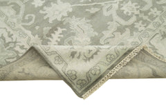 Handmade Area Rug - Classic Beige Wool Cotton 8x10 Vintage Turkish Carpet