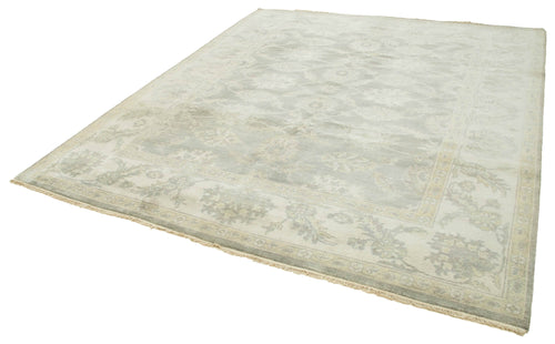 Tebriz Grey Classic Cotton Wool Handmade Area Rug 8'3'' x 9'8''