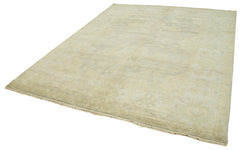 Tebriz Beige Classic Cotton Wool Handmade Area Rug 7'8'' x 9'10''