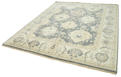 Tebriz Beige Classic Cotton Wool Handmade Area Rug 7'10'' x 9'10''